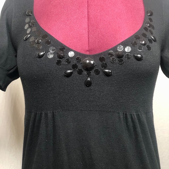 REBECCA TAYLOR Black Mini Dress Size M - Picture 7 of 11